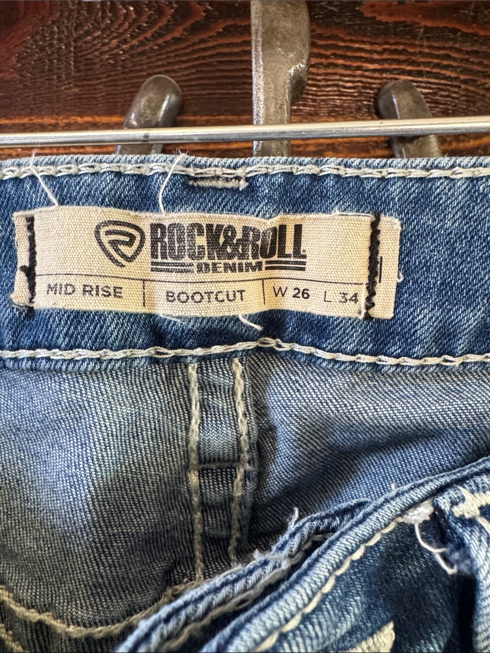 Rock & Roll Denim Women’s Blue Star-Accent Bootcut Jeans - Picture 8 of 12